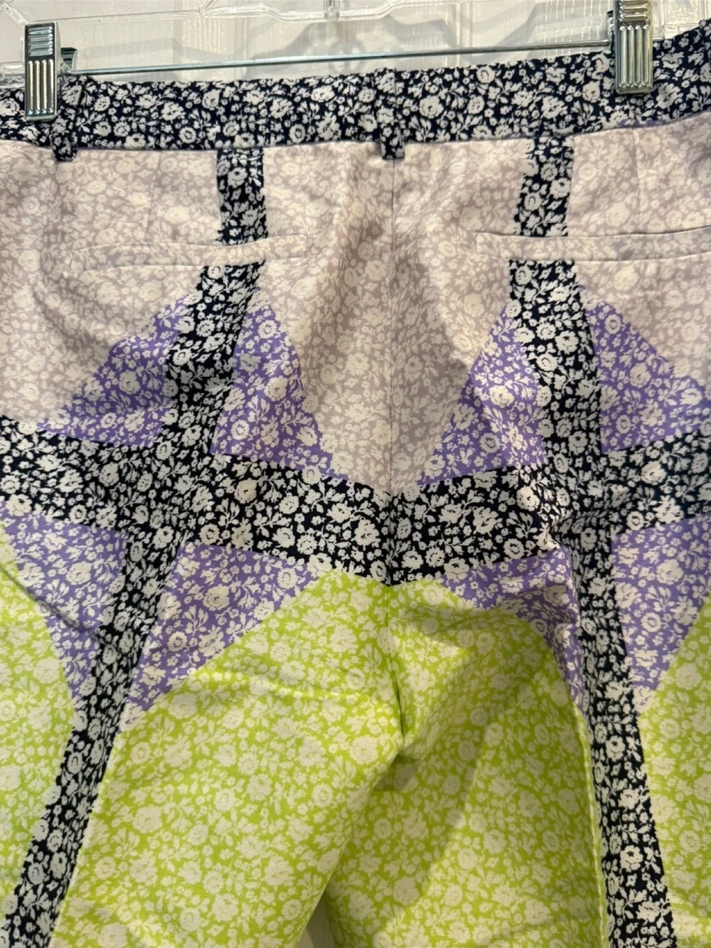 J.Crew Collection Silk Wool Windowpane Floral Print Pants. Size 4